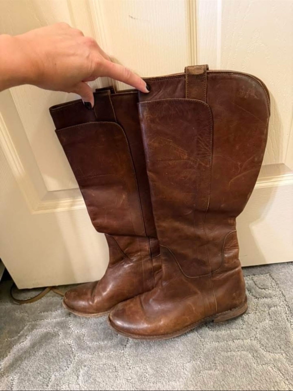 Frye Brown Leather Riding Boots